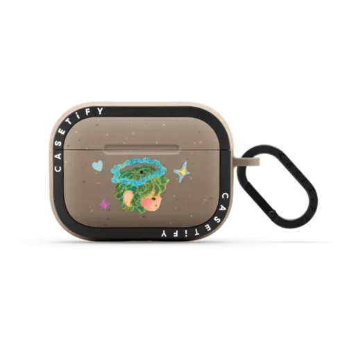 Angel Boy - Green | AirPods Pro 2 / Earbuds Bounce Case / Matte Taupe | Image 1