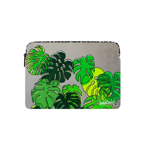 RM Monstera Plants | Small (13") / Impact Laptop Sleeve / Multicolor | Image 1