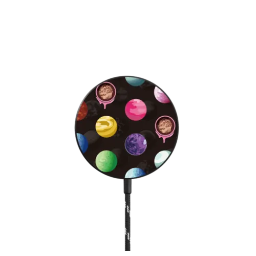Chocolate Universe Magnetic Wireless Charger |   / PowerThru Magnetic Wireless Charger MagSafe Compatible / Black | Image 1