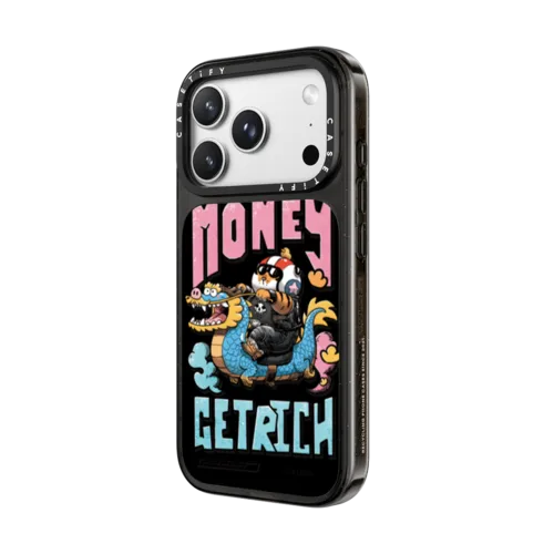 MONEY GET RICH BY BU2MA | iPhone 18 Pro Max / Impact Case MagSafe Compatible - Glossy / Glossy Black | Image 2