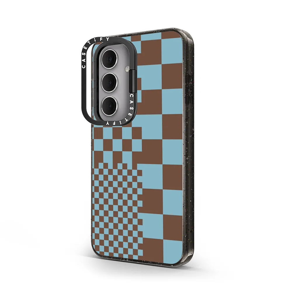 Metropolitan Checkers Sky Brown
