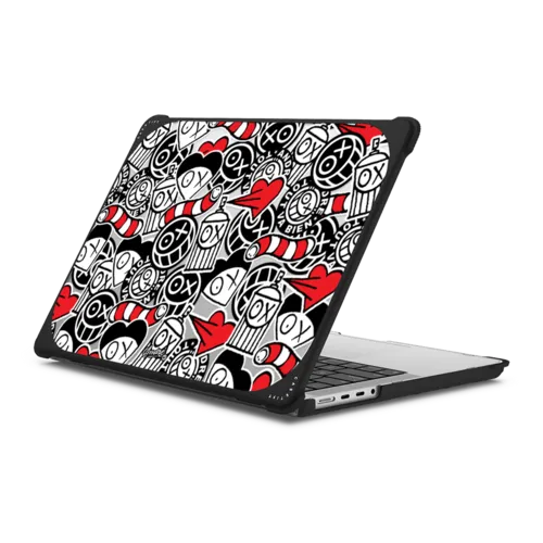 Stickers of Mr. A Laptop Case | MacBook Pro 14-inch (M1 - M5) / MacBook Bounce Case / Black | Image 1