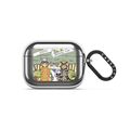 Cats Sunday Morning Ride | AirPods Pro 3 / Earbuds Mirror Case / Silver | Image 1