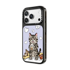 Cat Lilac Love | iPhone 18 Pro Max / Impact Case MagSafe Compatible - Glossy / Glossy Black | Image 2