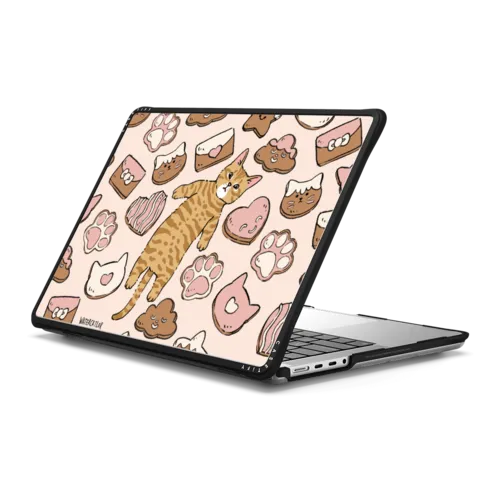 Cats Cookie Love | MacBook Pro 14-inch (M1 - M5) / MacBook Impact Case / Black | Image 1
