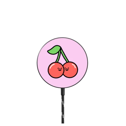 Cherry Love |   / PowerThru Magnetic Wireless Charger MagSafe Compatible / Black | Image 1