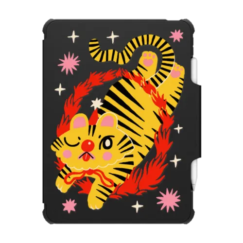 CIRCUS TIGER | iPad Pro 11-inch (3rd/4th gen) / iPad Impact Folio Case / Black | Image 1