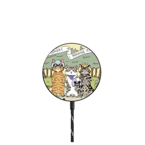CATS SUNDAY MORNING RIDE |   / PowerThru Magnetic Wireless Charger MagSafe Compatible / Black | Image 1