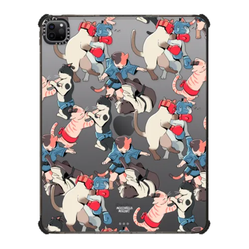 Fighting Cat | iPad Pro 12.9-inch (5th/6th gen) / iPad Impact Case / Black | Image 1