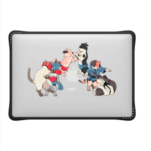 Fighting Cat | MacBook Air 13-inch (M1 / Intel) / MacBook Impact Case / Black | Image 2