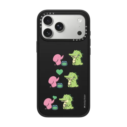 Love Is in the Air by Buddy Gator | iPhone 17 Pro Max / Impact Case MagSafe Compatible / Matte Black | Image 1