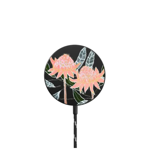 Waratah Dreaming |   / PowerThru Magnetic Wireless Charger MagSafe Compatible / Black | Image 1