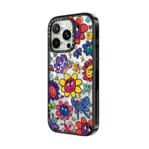 Flower World | iPhone 16 Pro Max / Impact Case MagSafe Compatible / Black | Image 2