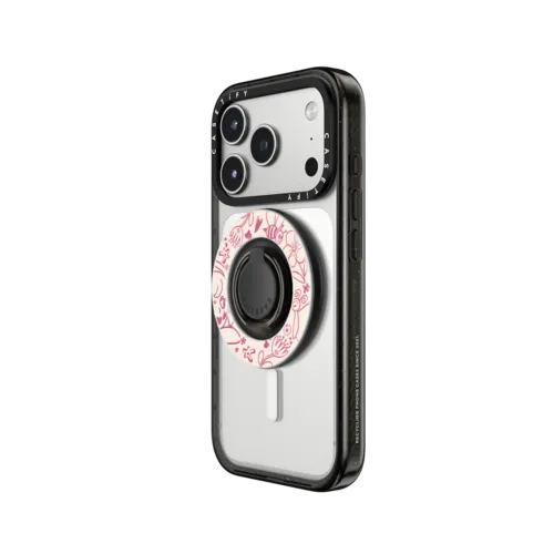 Flower World Snappy Ring Holder | Snappy Ring Holder / Snappy Mirror Ring Holder MagSafe Compatible / Silver | Image 2