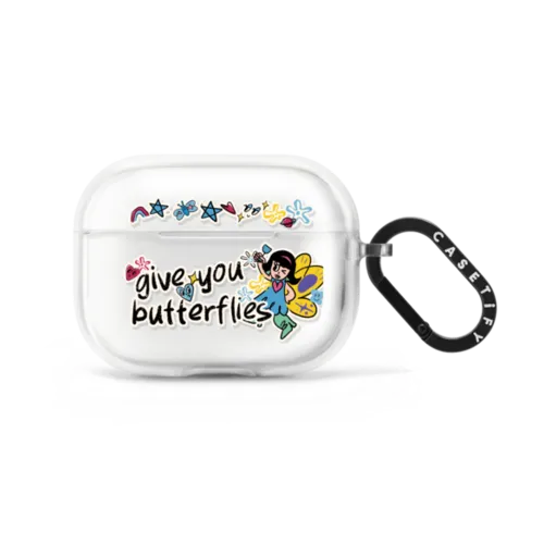 Give You Butterflies Airpods Case | AirPods Pro 2 / Earbuds Impact Case / Frost | Image 1