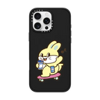 Skating Bunny | iPhone 16 Pro Max / Impact Case MagSafe Compatible / Matte Black | Image 1