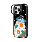 Oddly Cute Universe | iPhone 16 Pro Max / Mirror Ring Stand Case MagSafe Compatible / Silver on Black | Image 2