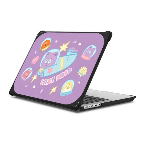 Lazy Mood In Lazy Universe | MacBook Pro 14-inch (M1 - M5) / MacBook Bounce Case / Black | Image 1