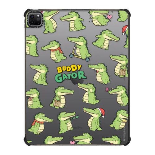 Gator is Around by Buddy Gator | iPad Pro 12.9-inch (5th/6th gen) / iPad Impact Case / Black | Image 1