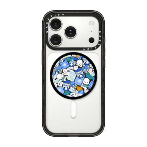 Pochacco Sticker Snappy Grip Stand | Snappy Grip Stand / Snappy Grip Stand MagSafe Compatible / Black | Image 1