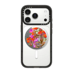 Burning Flowers | Snappy Grip Stand / Snappy Mirror Grip Stand MagSafe Compatible / Silver | Image 1
