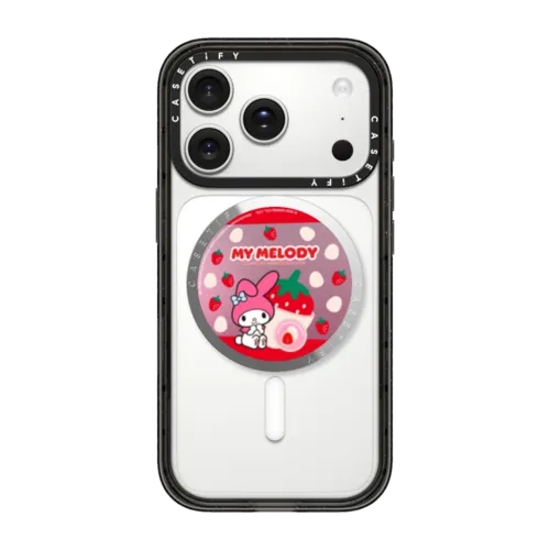My Melody Strawberry Chocolate Snappy Grip Stand | Snappy Grip Stand / Snappy Mirror Grip Stand MagSafe Compatible / Silver | Image 1