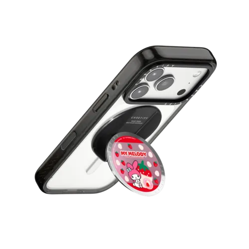 My Melody Strawberry Chocolate Snappy Grip Stand | Snappy Grip Stand / Snappy Mirror Grip Stand MagSafe Compatible / Silver | Image 3