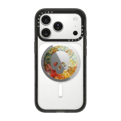 Skull - Color by Josh Lin | Snappy Grip Stand / Snappy Mirror Grip Stand MagSafe Compatible / Silver | Image 1