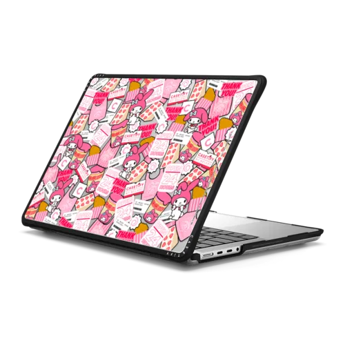 My Melody Sticker Laptop Case | MacBook Pro 14-inch (M1 - M5) / MacBook Impact Case / Black | Image 1