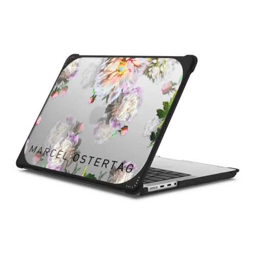 Flower Bomb Pastelle | MacBook Pro 14-inch (M1 - M5) / MacBook Bounce Case / Black | Image 1