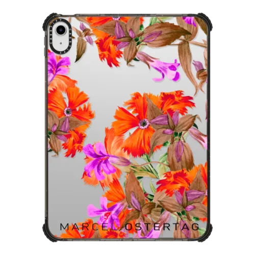 Burning Flowers | iPad 10.9-inch (10th gen) / iPad Impact Case / Black | Image 1