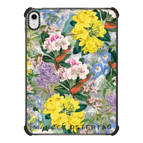 Tropical Flowers | iPad 10.9-inch (10th gen) / iPad Impact Case / Black | Image 1