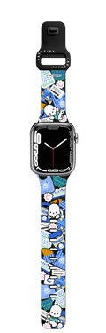 Pochacco Sticker Watchband | Apple Watch Series 7-9 (45mm) / Impact Band / Black | Image 1