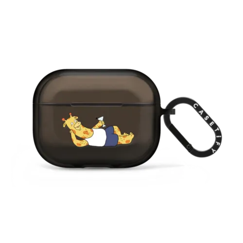LAZY GIRAFFE | AirPods Pro 2 / Earbuds Impact Case / Black | Image 1
