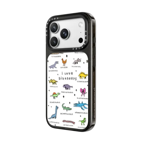 I Love Dinosaurs | iPhone 18 Pro Max / Impact Case MagSafe Compatible - Glossy / Glossy Black | Image 2