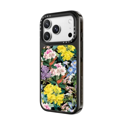 Tropical Flowers | iPhone 18 Pro Max / Impact Case MagSafe Compatible - Glossy / Glossy Black | Image 2