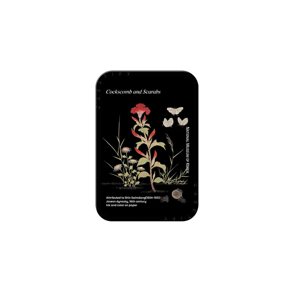 NMK Cockscomb and Scarabs Snappy Cardholder Stand