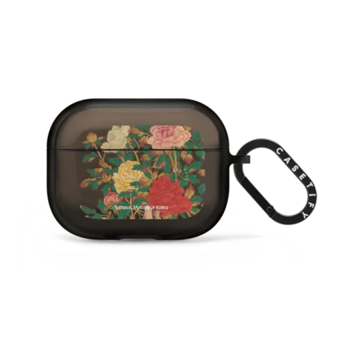 NMK Peonies Earbuds Case - Black Case Edition | AirPods Pro 2 / Earbuds Impact Case / Black | Image 1