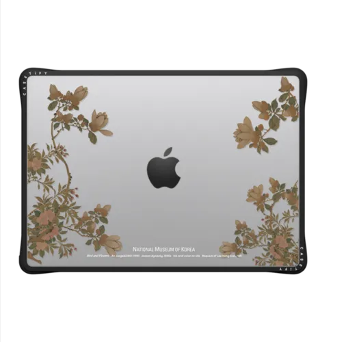NMK Bird and Flowers Laptop Case | MacBook Pro 14-inch (M1 - M5) / MacBook Impact Case / Black | Image 2
