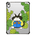 The cat wearing tiger souvenir jacket | iPad 10.9-inch (10th gen) / iPad Impact Case / Black | Image 1