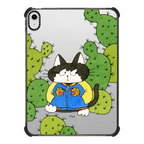 The cat wearing tiger souvenir jacket | iPad 10.9-inch (10th gen) / iPad Impact Case / Black | Image 1