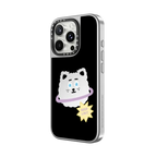 Shelly Bear Planet | iPhone 16 Pro Max / Mirror Case MagSafe Compatible / Silver on Silver | Image 2
