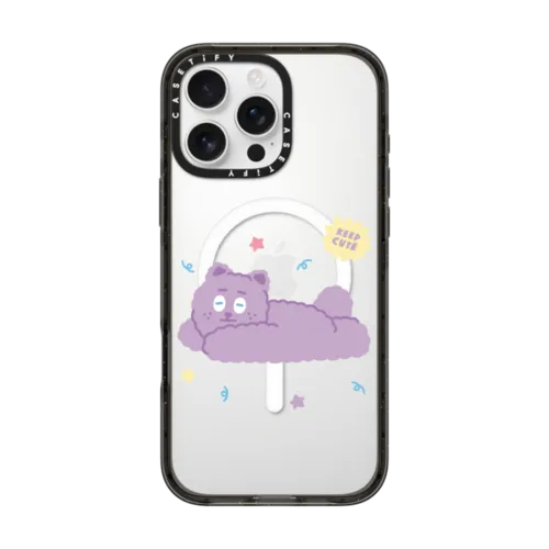 Lazy & Cutie | iPhone 16 Pro Max / Impact Case MagSafe Compatible / Black | Image 1