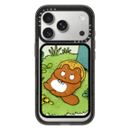 Lying down tanuki | Snappy Cardholder Stand / Snappy Cardholder Stand MagSafe Compatible / Black | Image 1