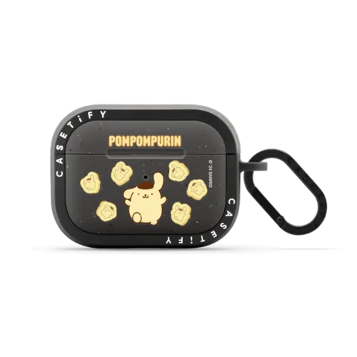 Pompompurin Milk Chocolate Biscuits Earbuds Case | AirPods Pro 2 / Earbuds Bounce Case / Matte Charcoal | Image 1