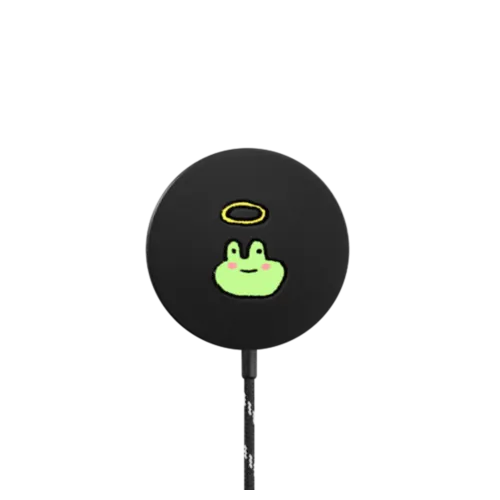 Angel Boi |   / PowerThru Magnetic Wireless Charger MagSafe Compatible / Black | Image 1