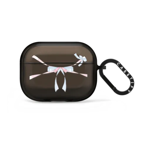 Ribbon Halo AirPods Case | AirPods Pro 2 / Earbuds Impact Case / Black | Image 1