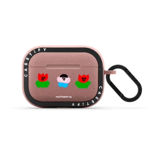 FLOWER | AirPods Pro 2 / Earbuds Bounce Case / Matte Dusty Rose | Image 1
