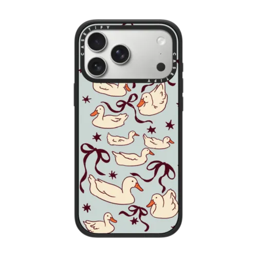 Ducks and bows | iPhone 17 Pro Max / Impact Case MagSafe Compatible / Matte Black | Image 1
