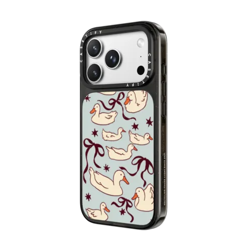 Ducks and bows | iPhone 18 Pro Max / Impact Case MagSafe Compatible - Glossy / Glossy Black | Image 2